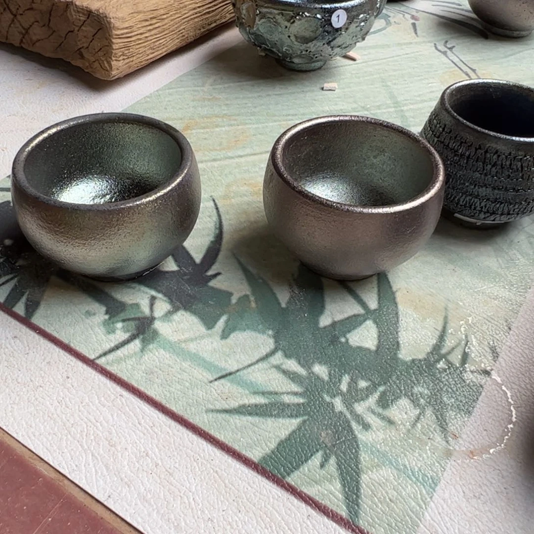 壶思**睿建水紫陶紫泥柴烧杯