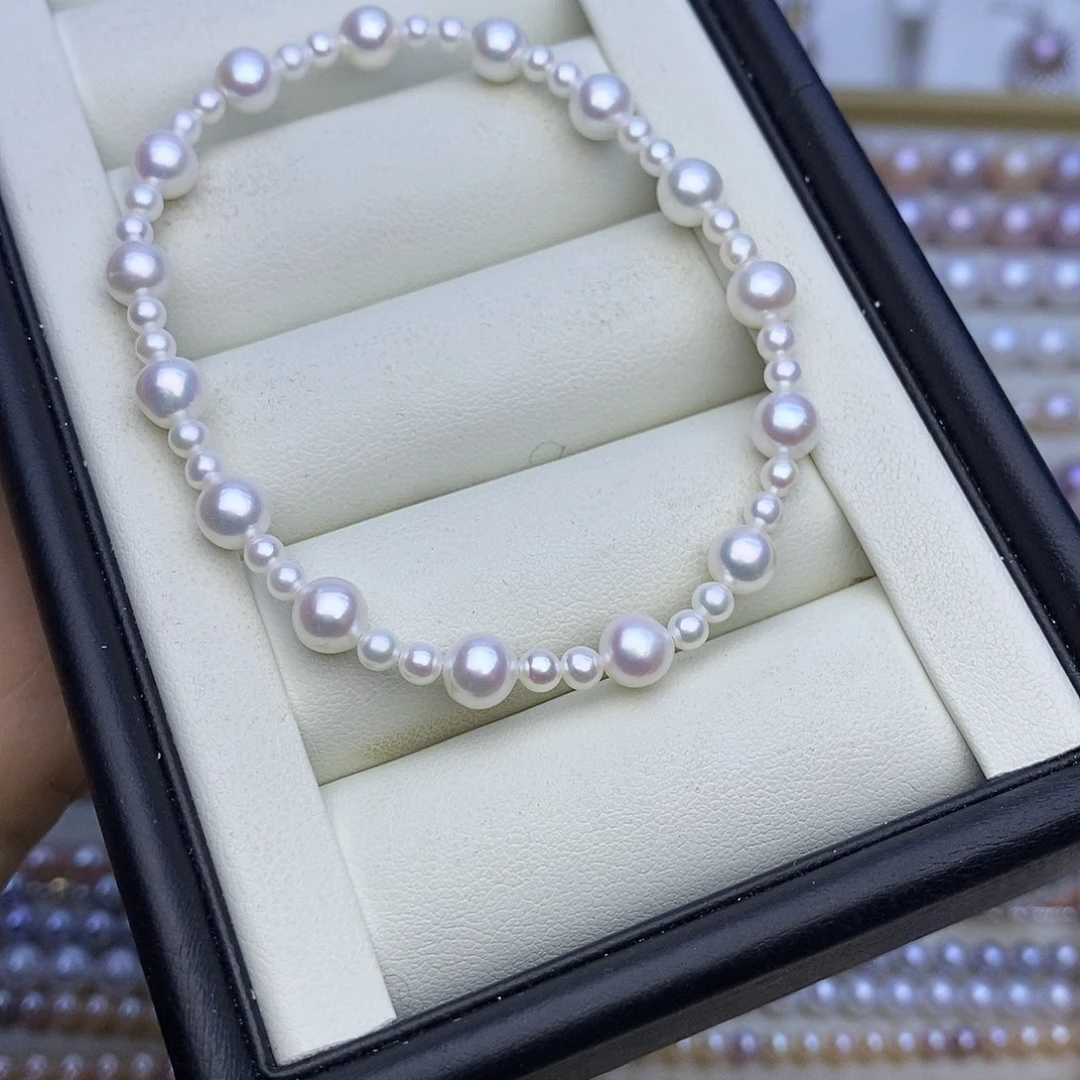 淡水珍珠未镶嵌颈饰4m 6m 手链