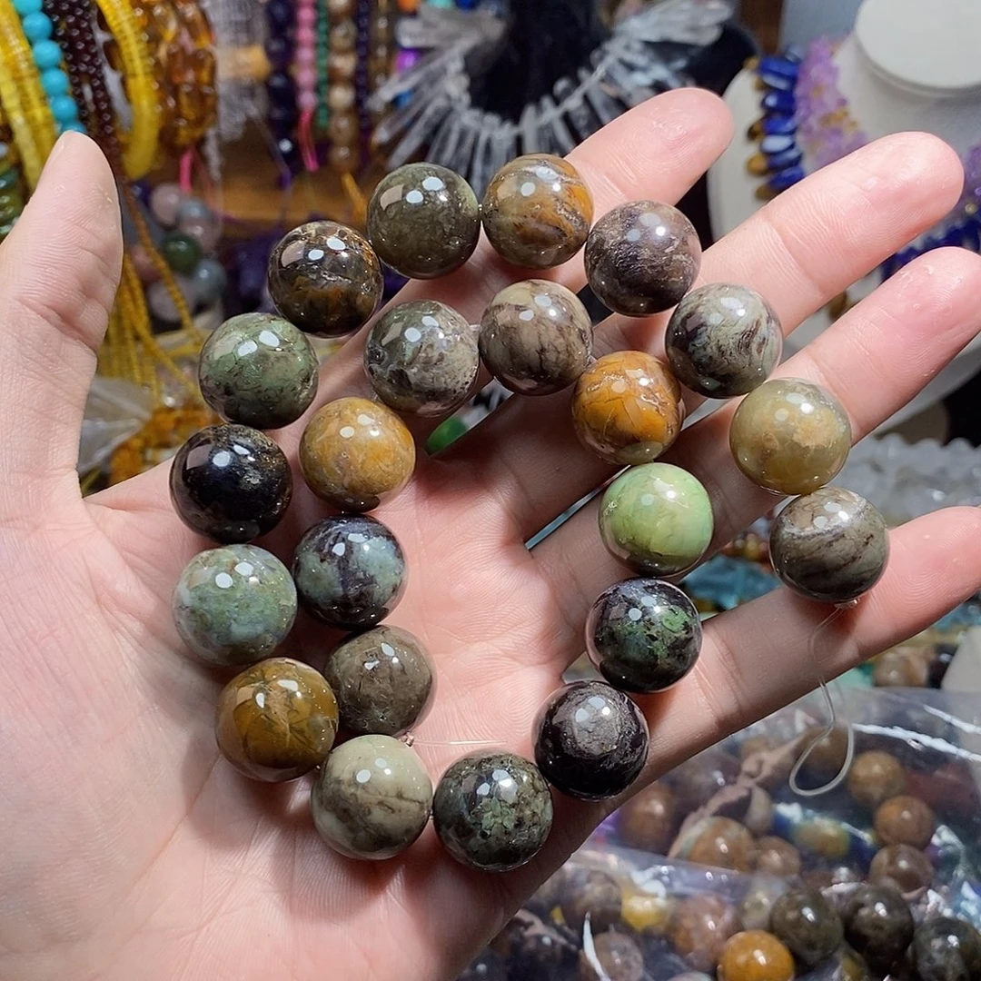 石英质玉未镶嵌，彩玛瑙18mm，