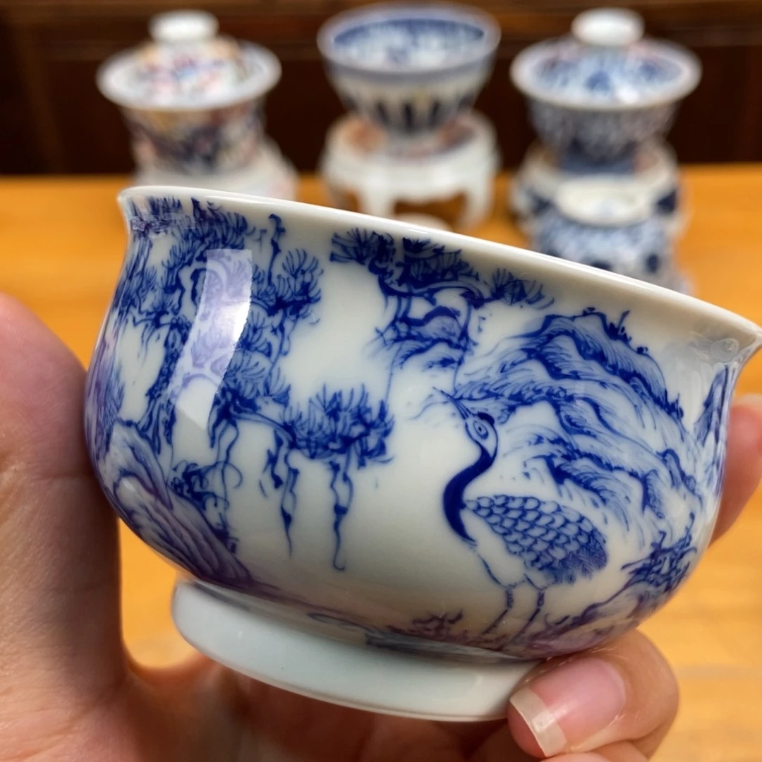 手绘现代茶具非古董