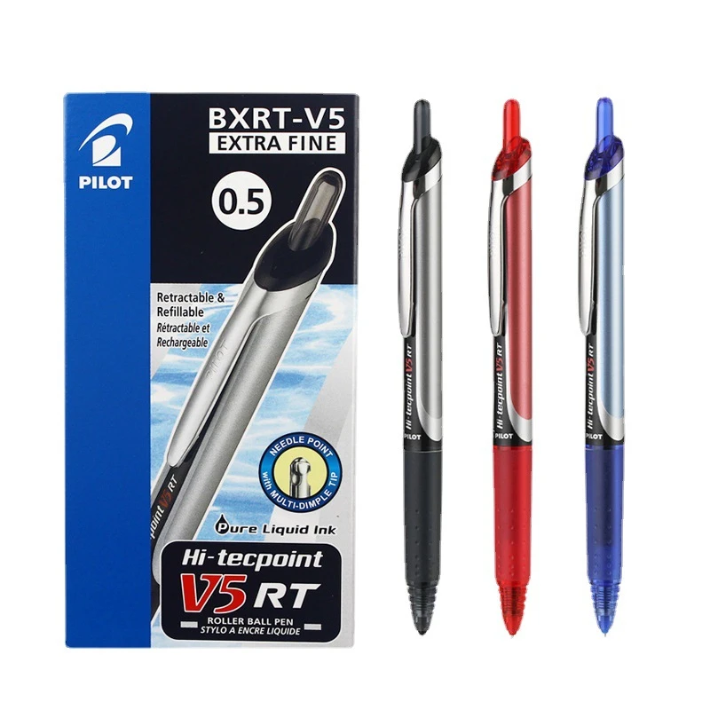 日式pilot百乐笔BXRT按动中性笔V5水笔学生考试书写笔0.5mm