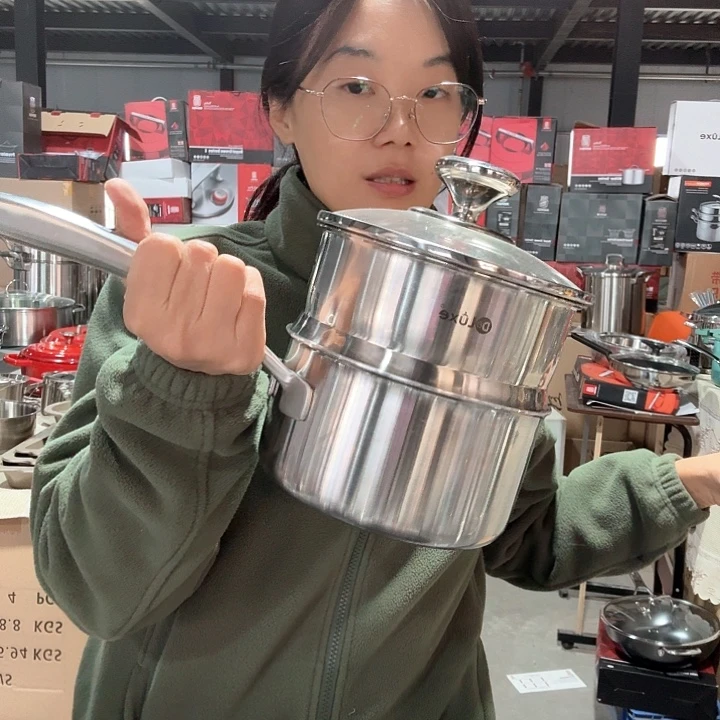 18-10不锈钢蒸锅16玻璃盖屉