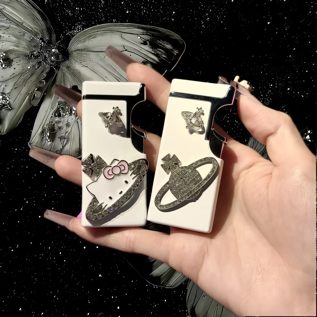 【银河造象】手作Kitty土星金属双火打火机高端轻奢送礼男女ins小众