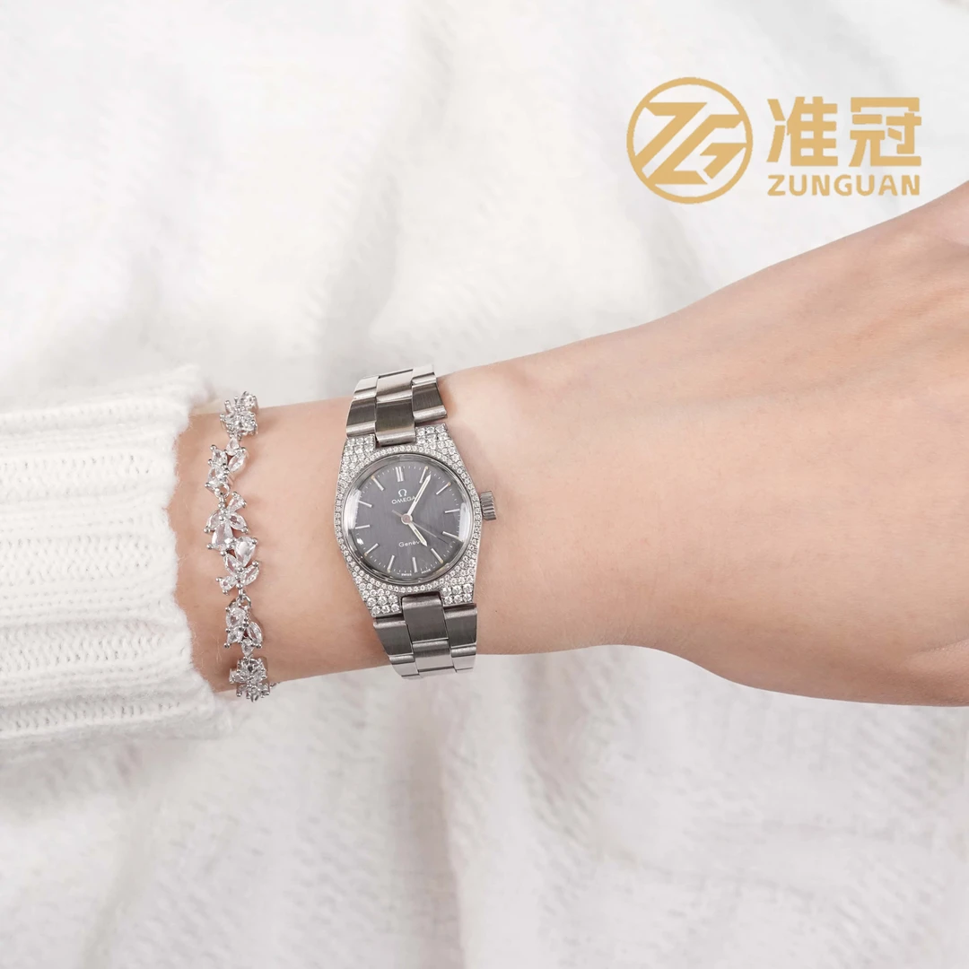 95新 Omega/欧米茄 20mm手动机械QC4309日内瓦瑞士名表杏1