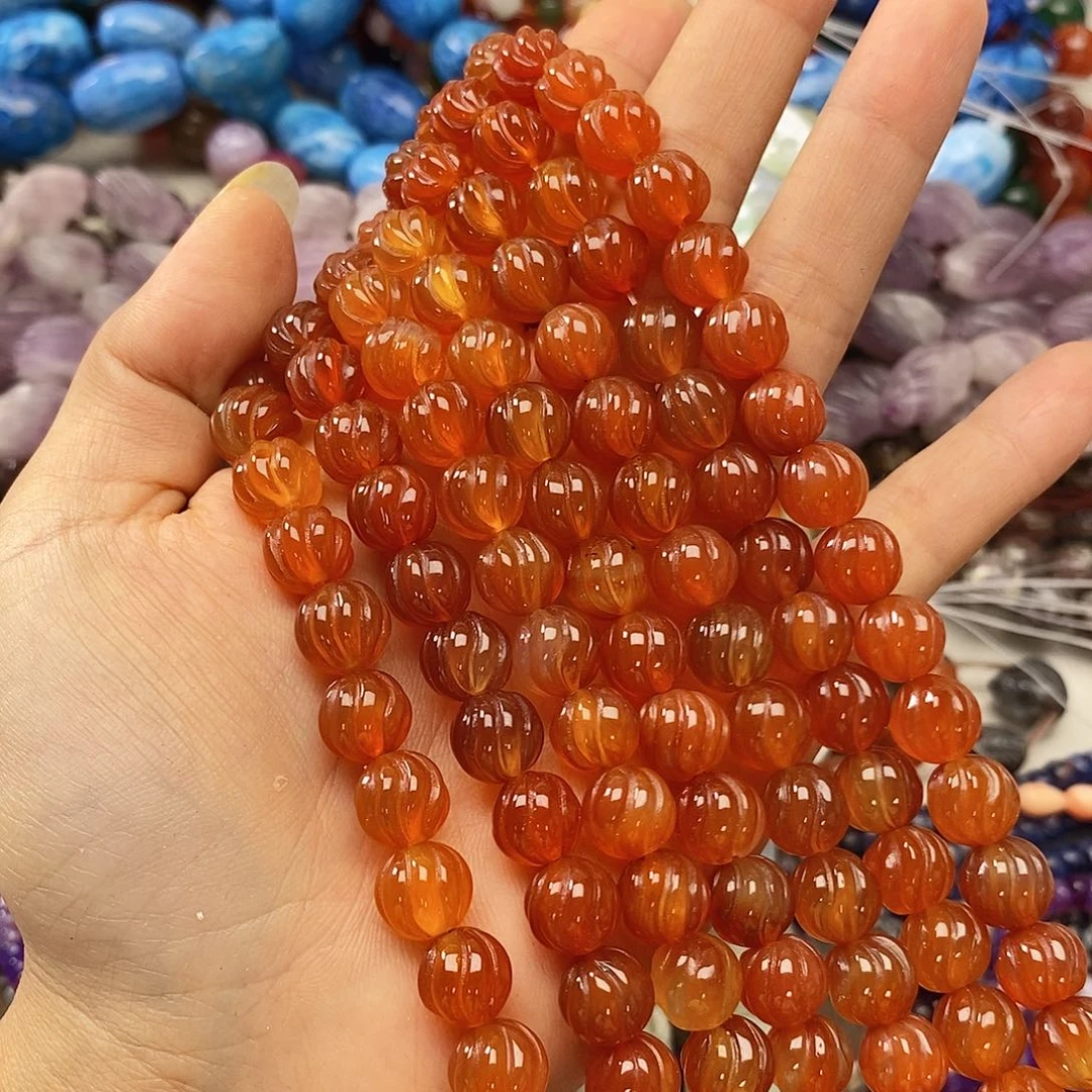 玛瑙/玉髓未镶嵌珠宝半成品卡九红玛瑙一条