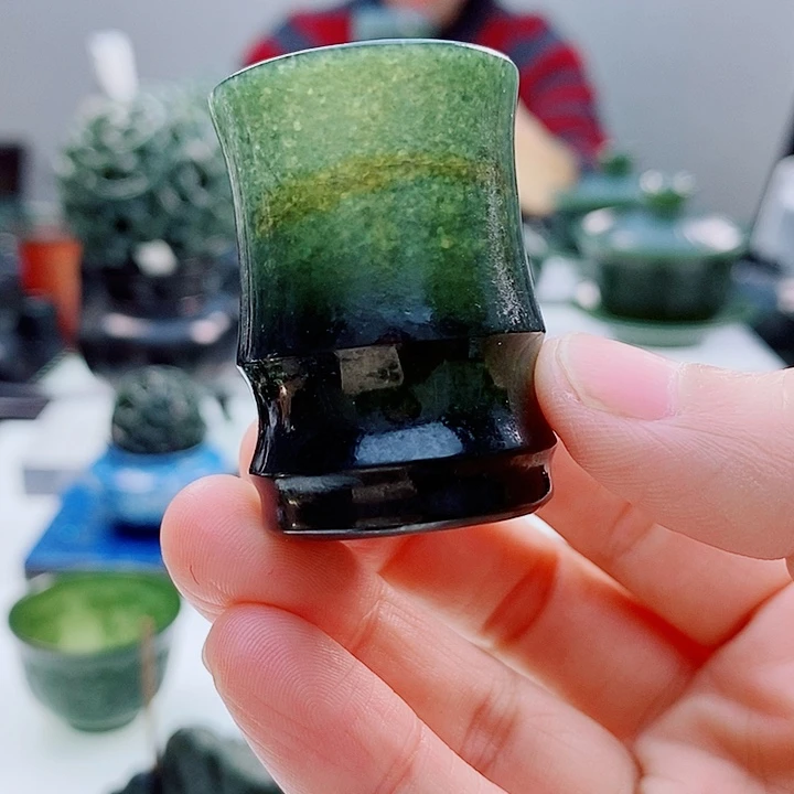 和田玉（青玉）未镶嵌把件微瑕