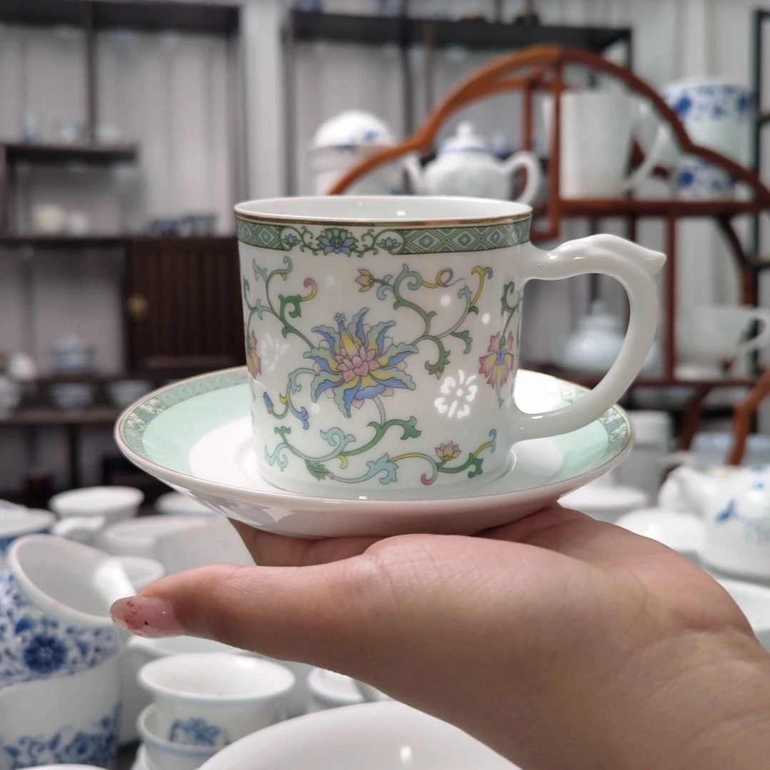 瓷丽丽花间咖啡杯一杯一碟