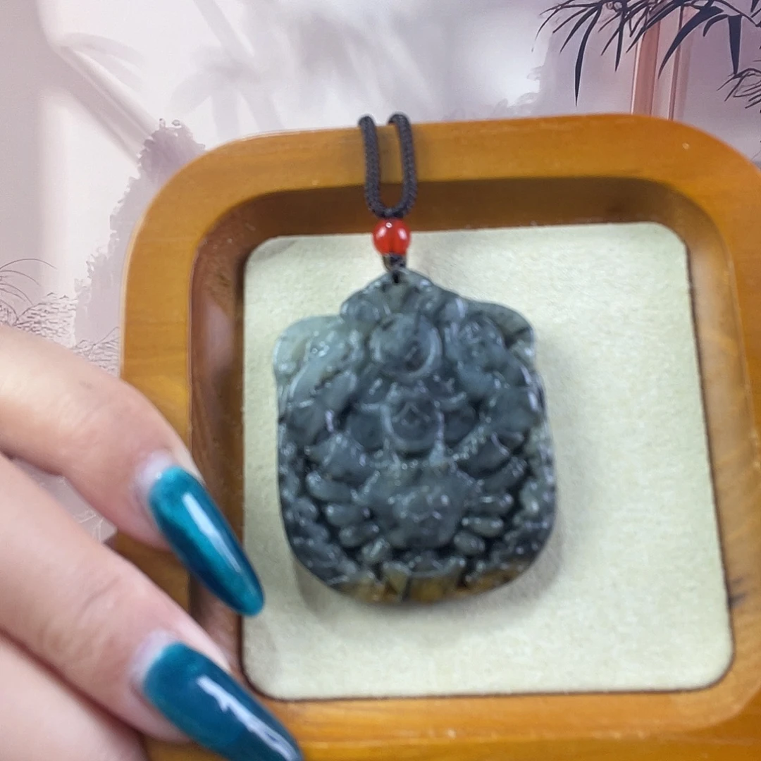 蛇纹石玉未镶嵌吊坠(赠链)