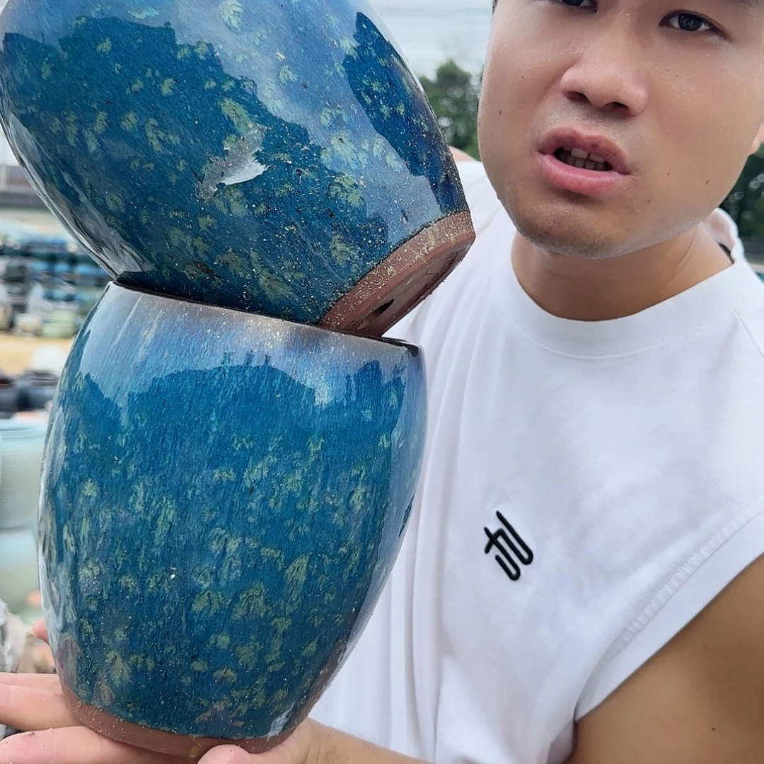 紫砂花盆杨杨花盆0925-5655