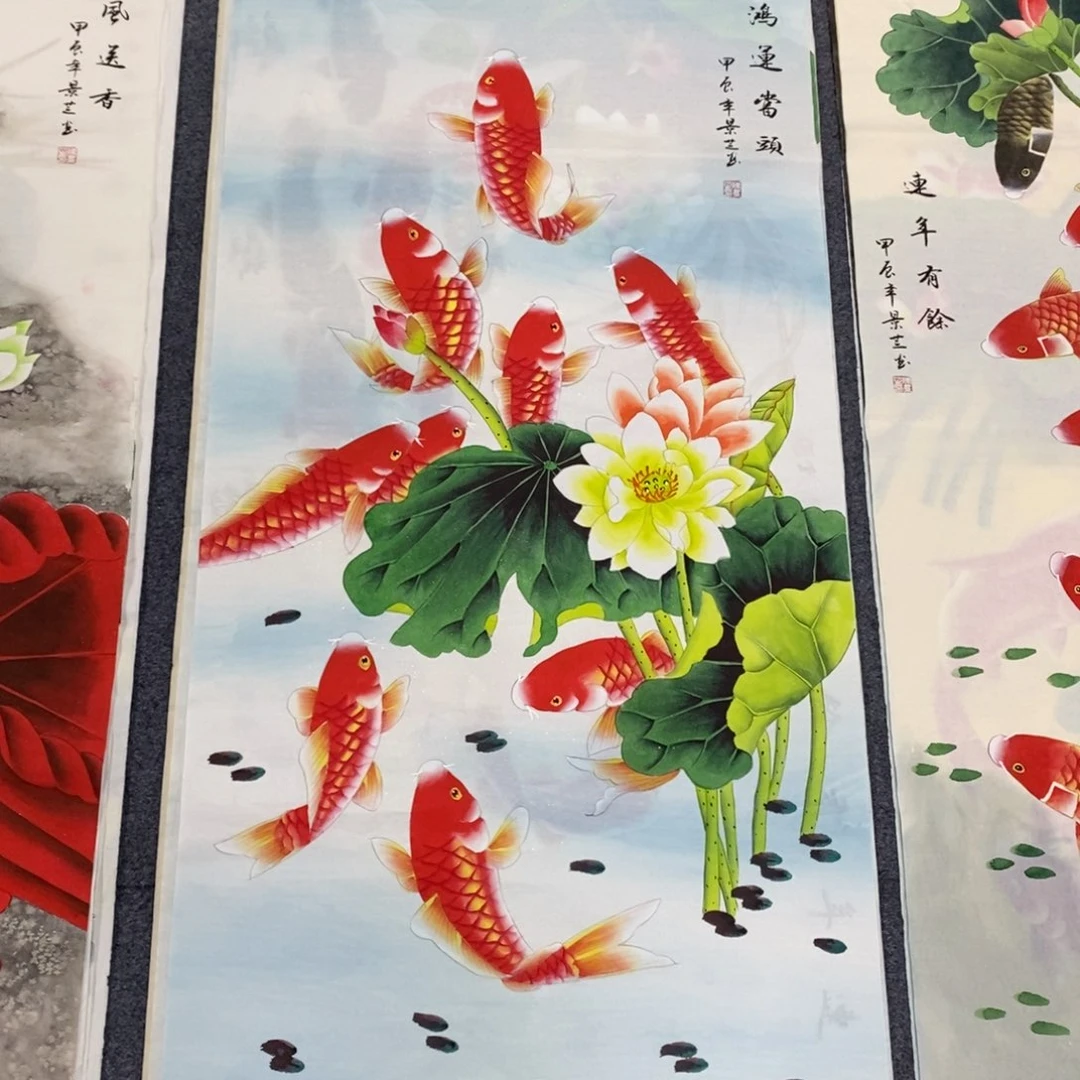 国画尺寸140✖️70四尺工笔手绘