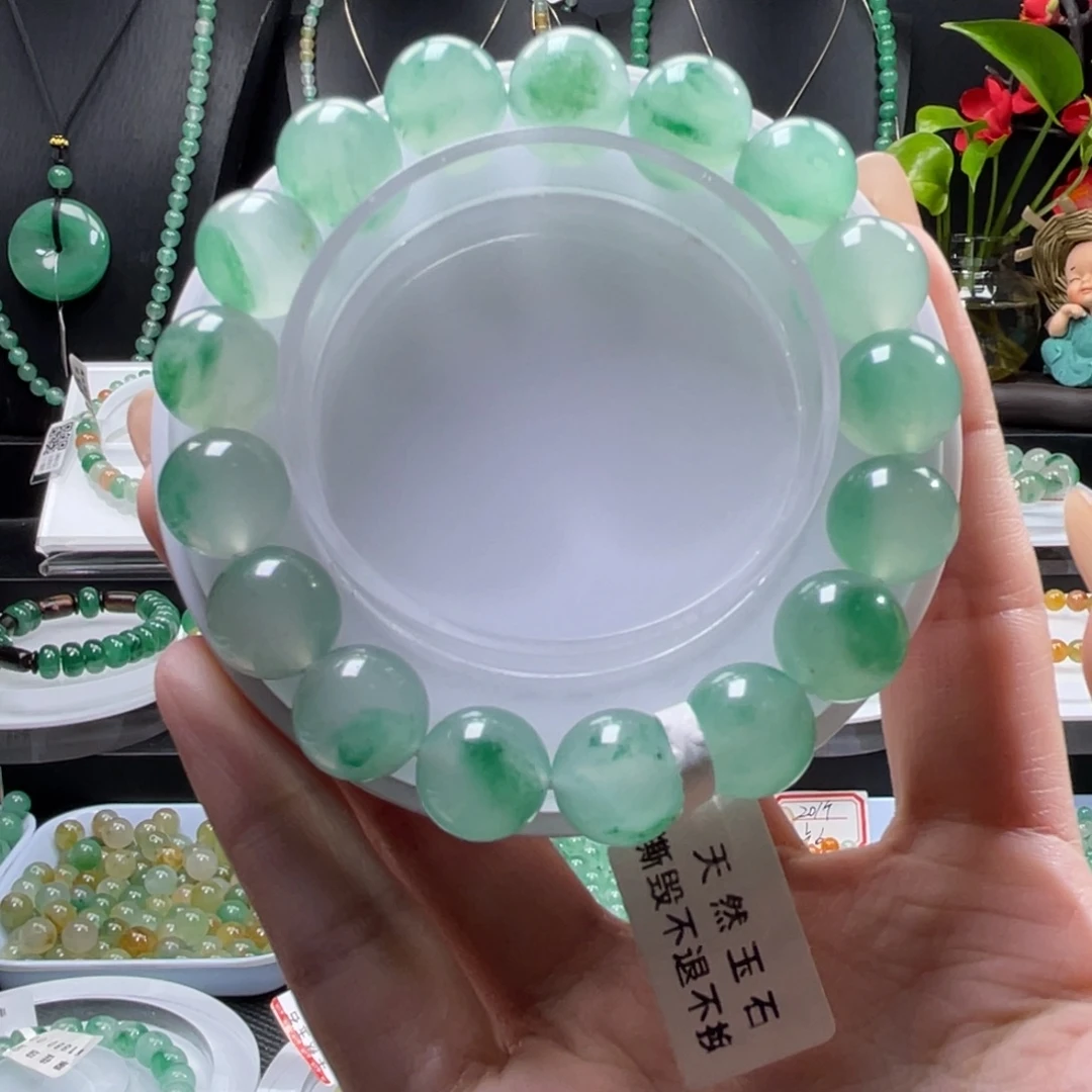 石英质玉（非洲翠）未镶嵌手串