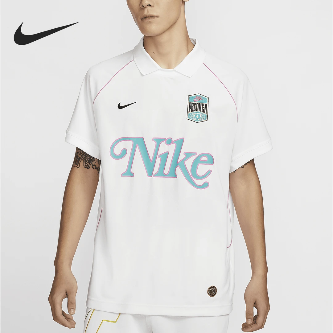 Nike/耐克正品Dri-FIT男士宽松透气足球运动短袖HM4462-100
