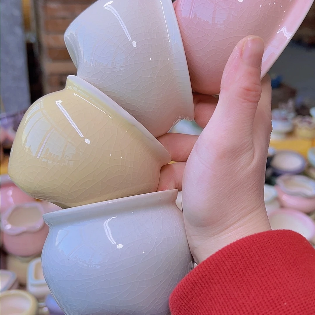 红陶陶瓷花盆满12包邮