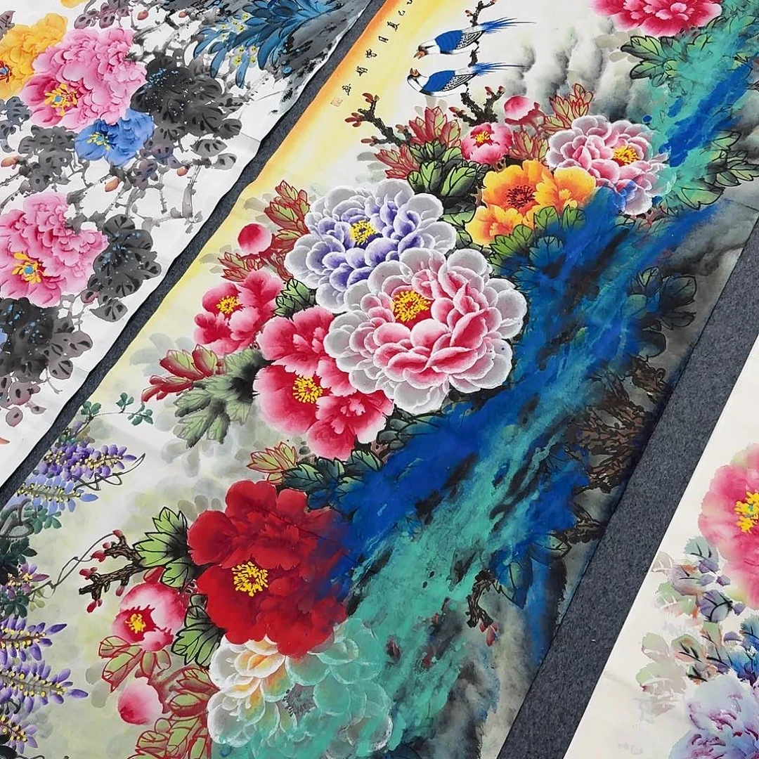 胖****国画尺寸70X180纯手绘作品