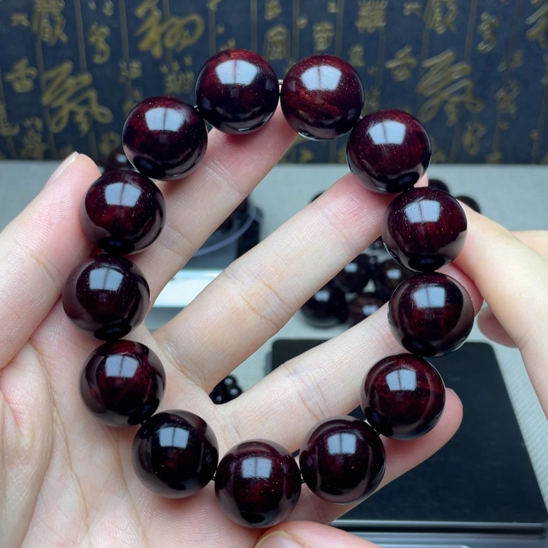 檀香紫檀（小叶紫檀）1.8 13颗 高油密水波纹金星