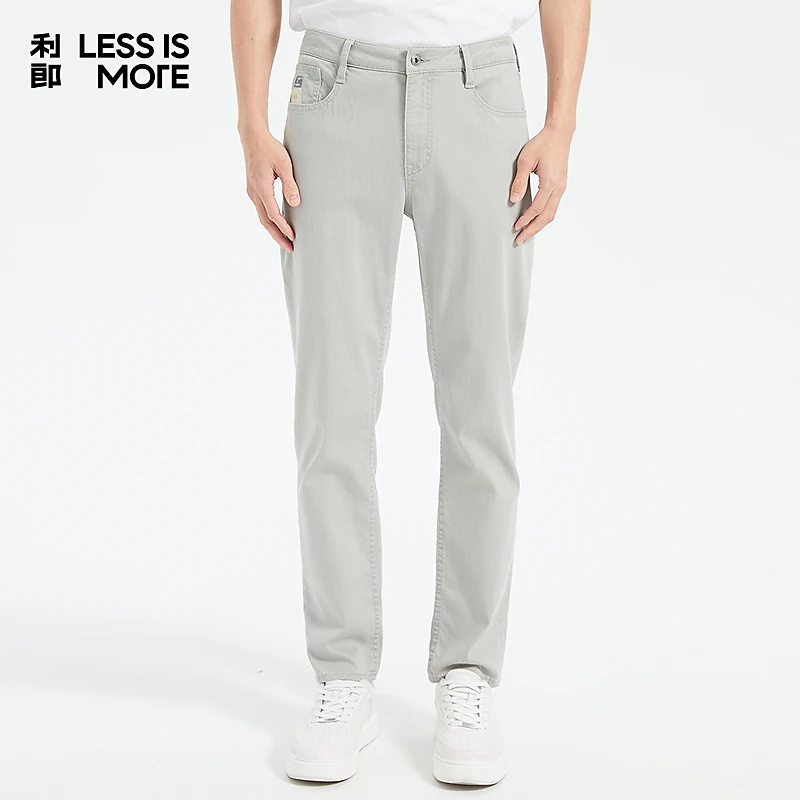 【休闲轻松】利郎LESSISMORE夏季简约牛仔裤长裤子舒适小脚裤百搭男