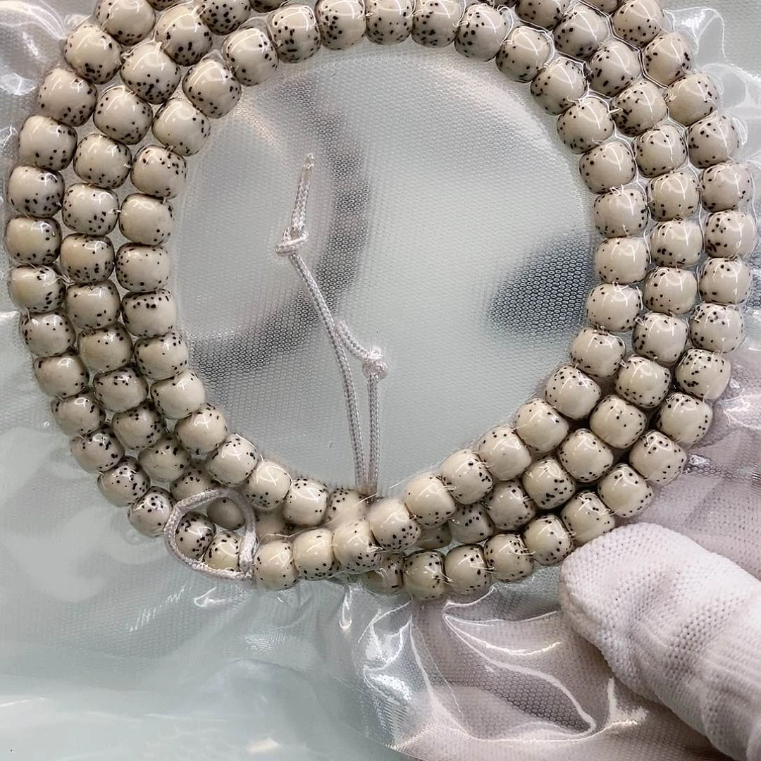 星月菩提手串原白河豚8.7长串