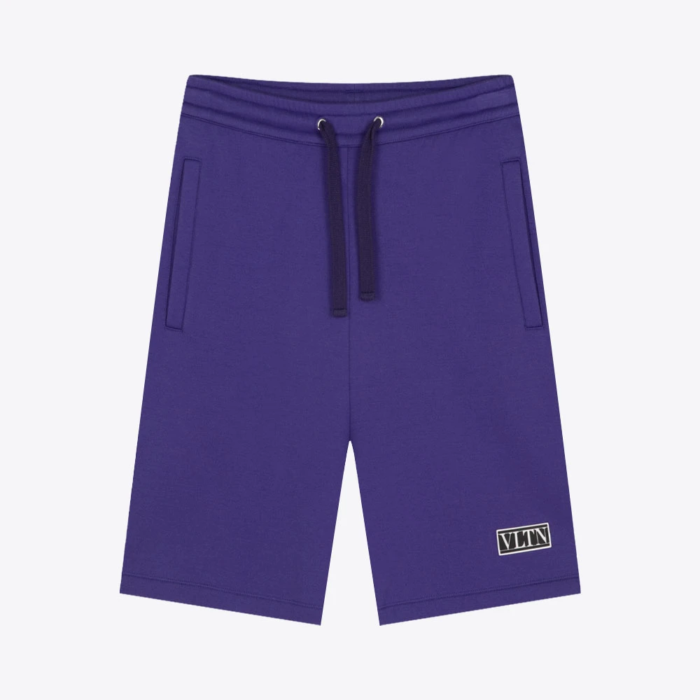 VALENTINO华伦天奴抽绳logo男运动休闲5分裤短裤WV3MD02D7FH817