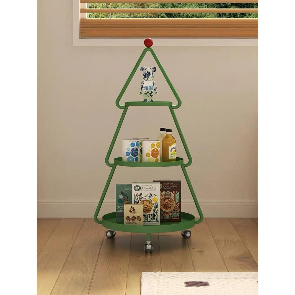 圣诞树边几置物架落地式家用阳台室内客厅多层花架装饰收纳铁艺架