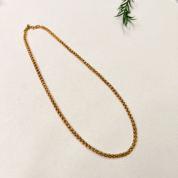 铜合金项链 【六六中古】孤品复古项链ty2506链长50