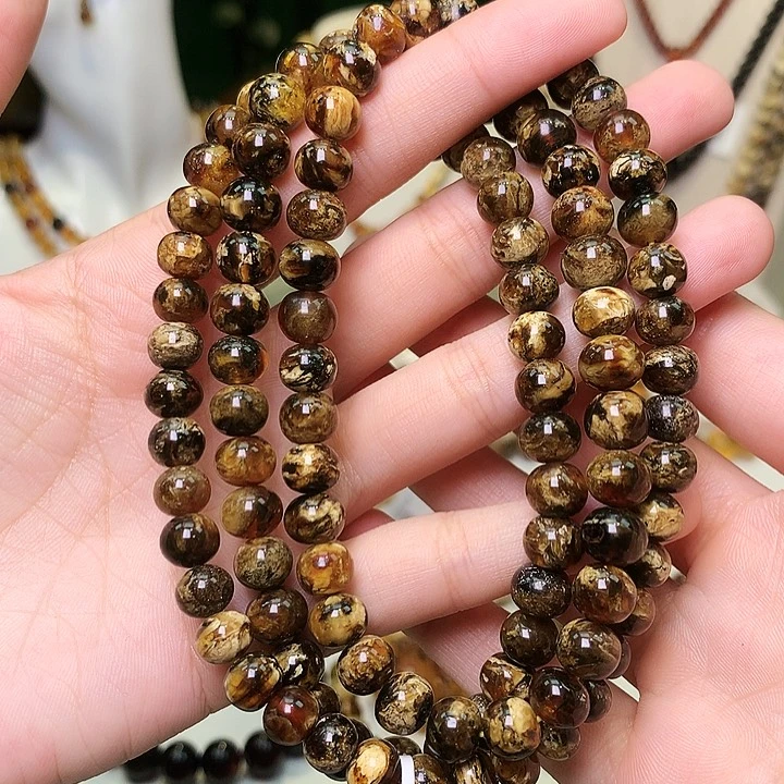 琥珀裸石未镶嵌抚顺琥珀卡8花蜡