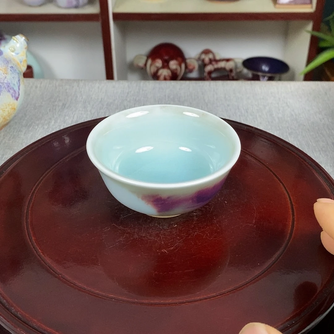 杯钧瓷茶壶高温窑变玉石釉