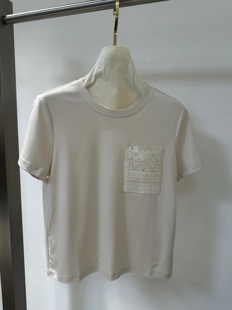 南油朱朱蕾丝白色，T恤1167