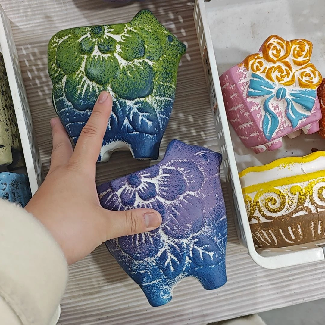 陶吸水透气的白陶花盆凑满12发货