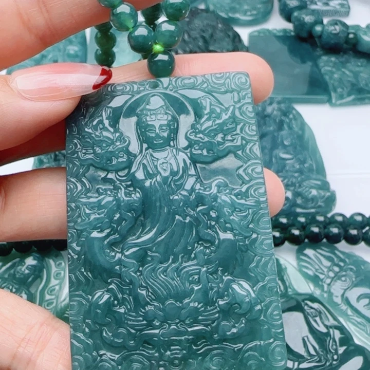 翡翠未镶嵌颈饰多样性发货天然A货翡翠