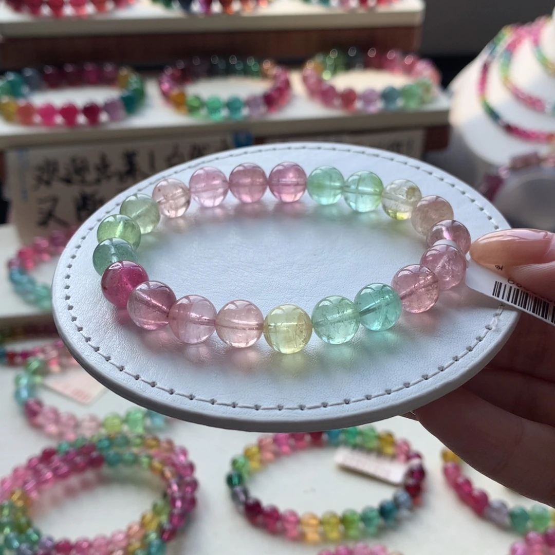 碧玺未镶嵌手链不退换