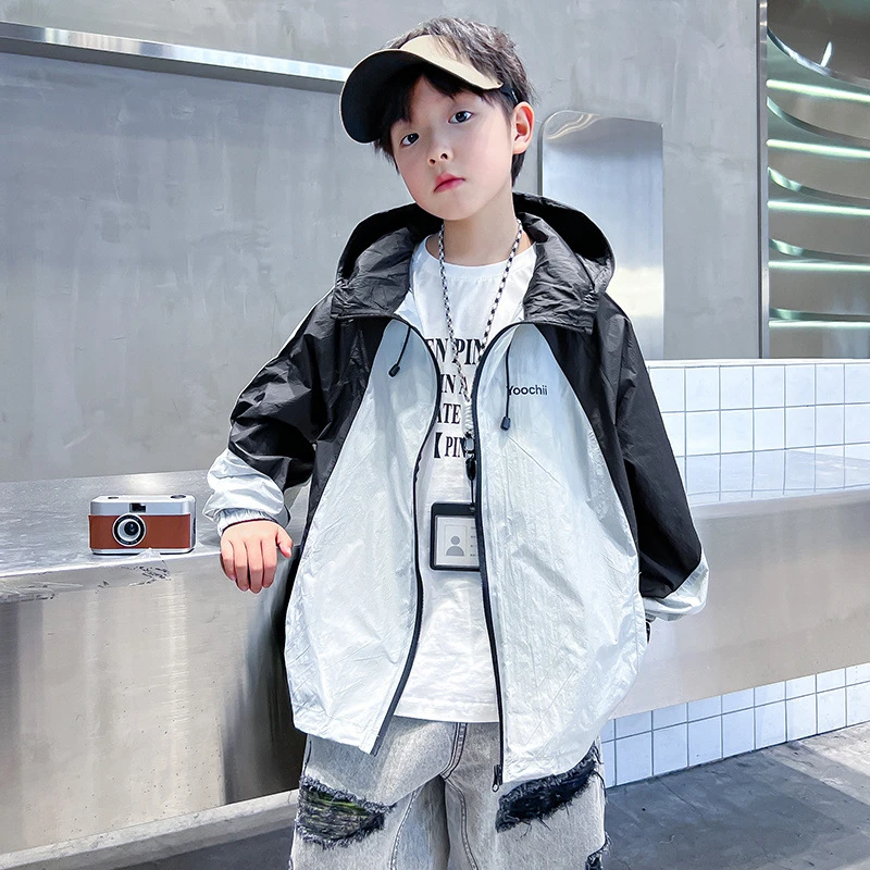 男童冰丝衣夏季2025新款夏服潮男孩轻薄款外套透气