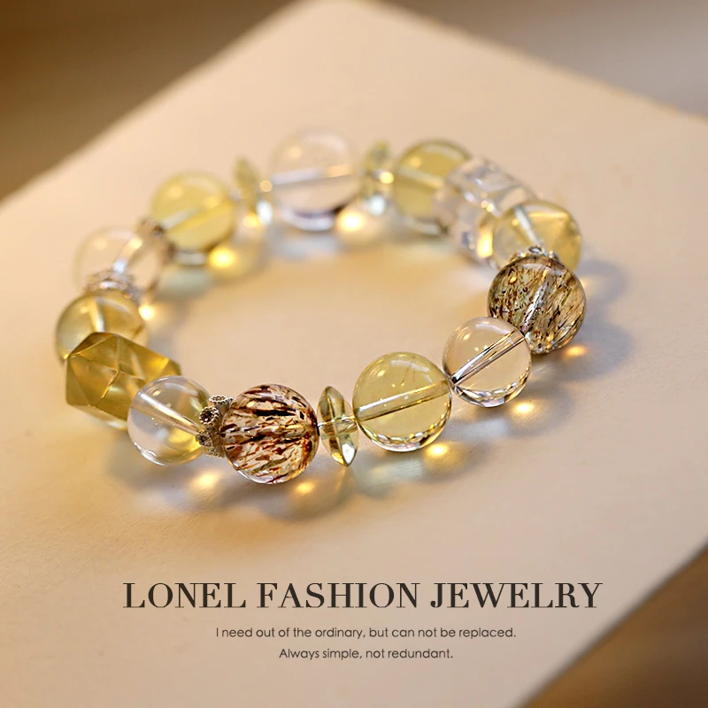 洛奈 • 咖啡 • 水晶手串 • 约12~13mm（多样性）