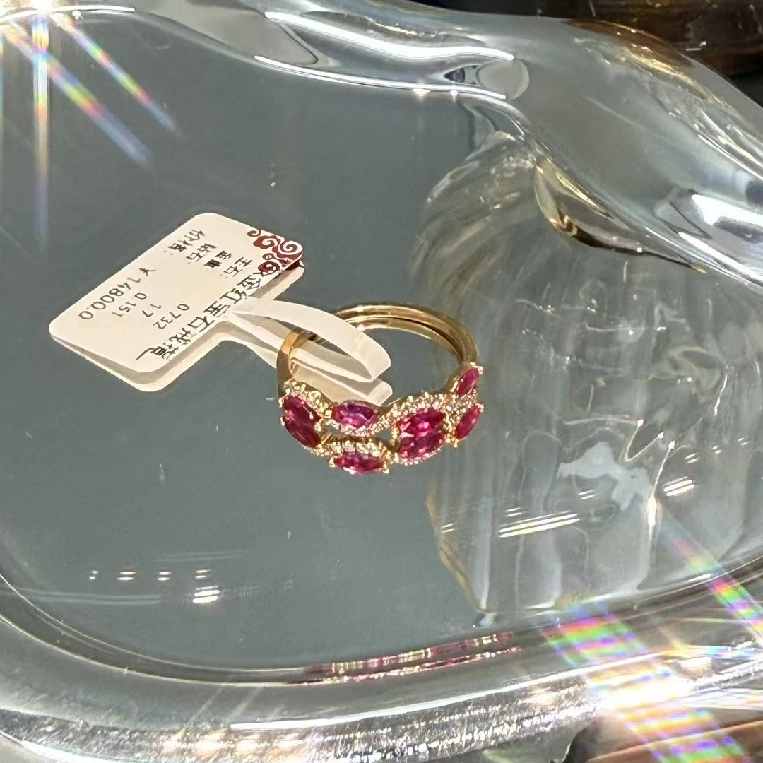 心心珠宝甄选【酒红恋人】小众时尚轻奢设计款女戒指09