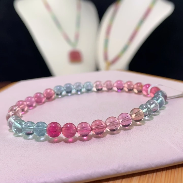 双色碧玺手链未镶嵌