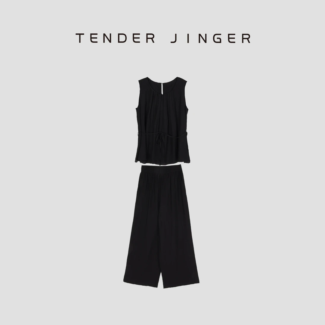 Tender Jinger【疯狂星期三】减龄显瘦无袖背心套装T52LAN80113