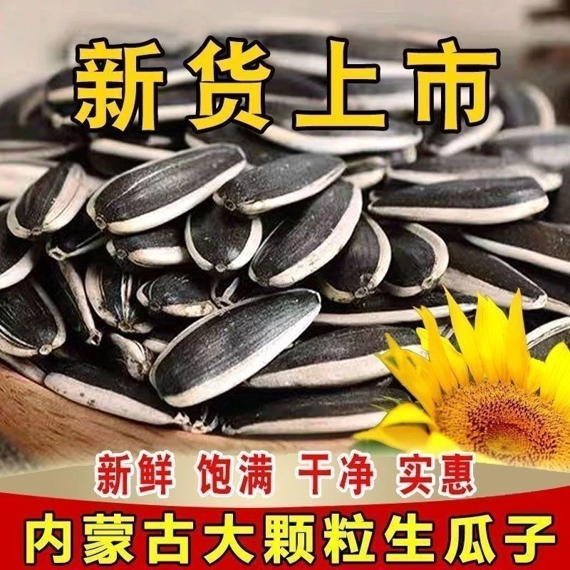 【买一斤送一斤】内蒙古新货大颗粒生葵瓜子原味葵花籽零食花皮瓜子