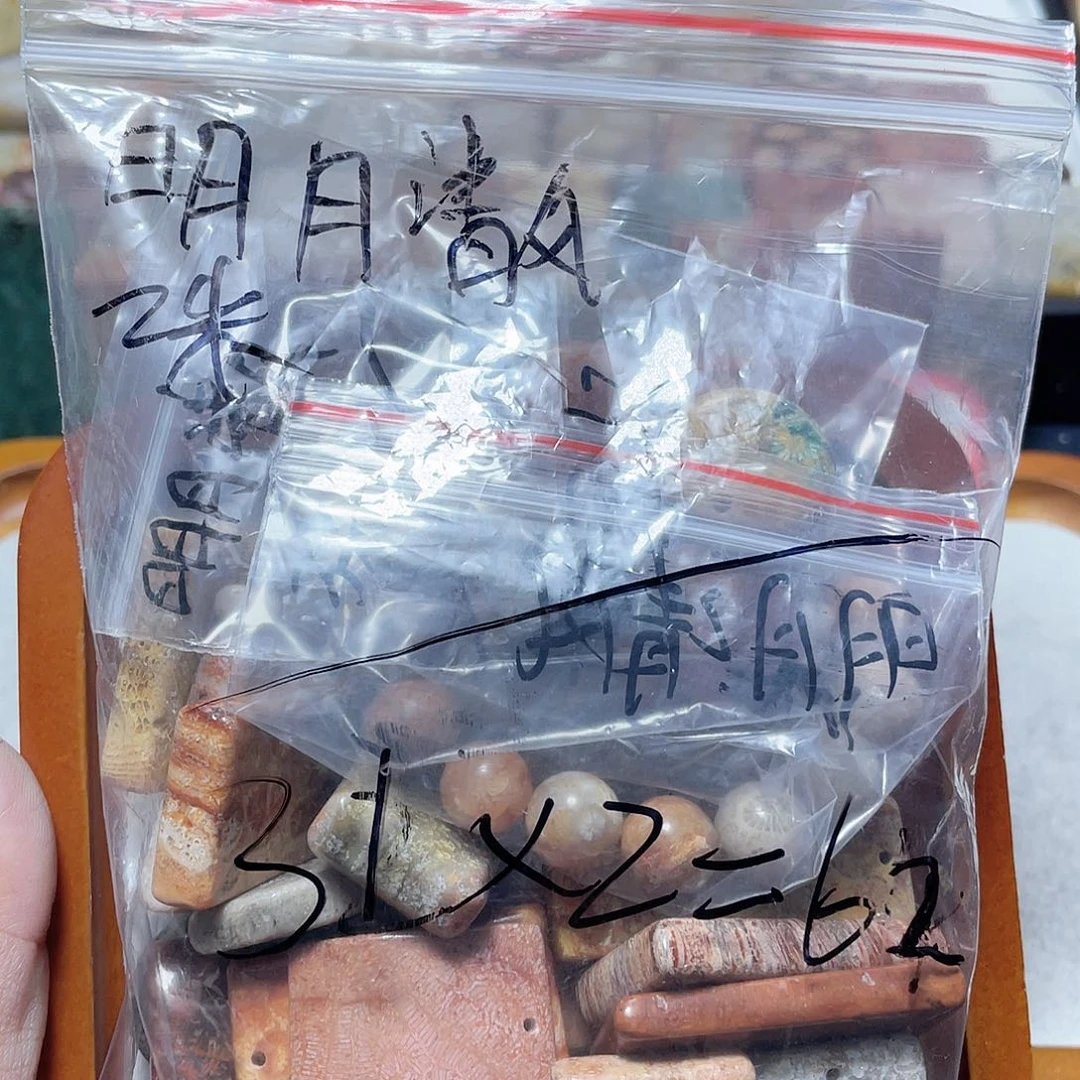 明***风硅化珊瑚（珊瑚玉）合金颈饰