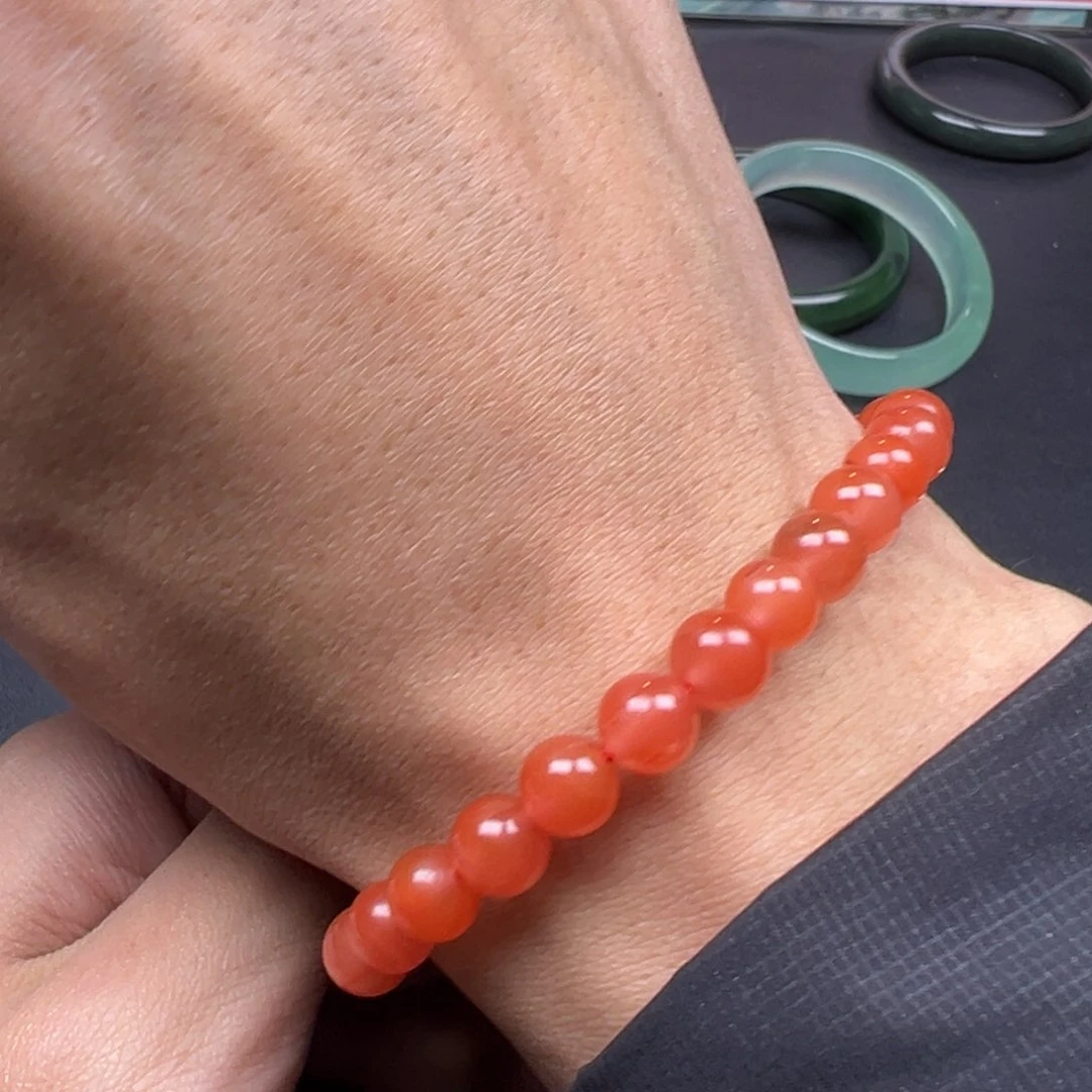 南红玛瑙手链未镶嵌