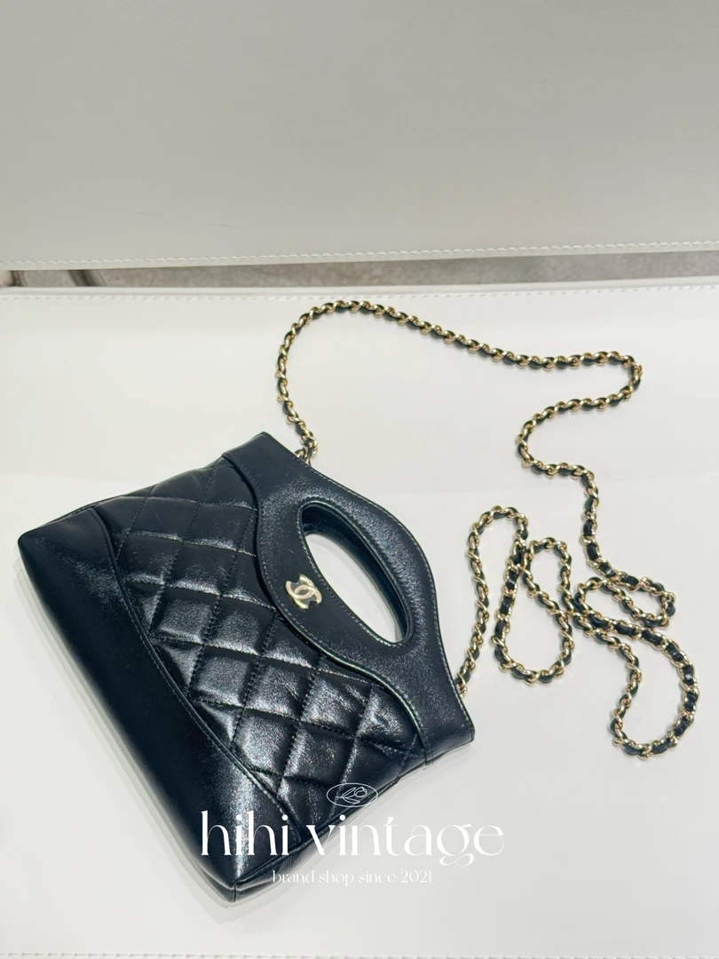 未使用 Chanel/香奈儿  25K 黑金横版油蜡nano 31bag 二店