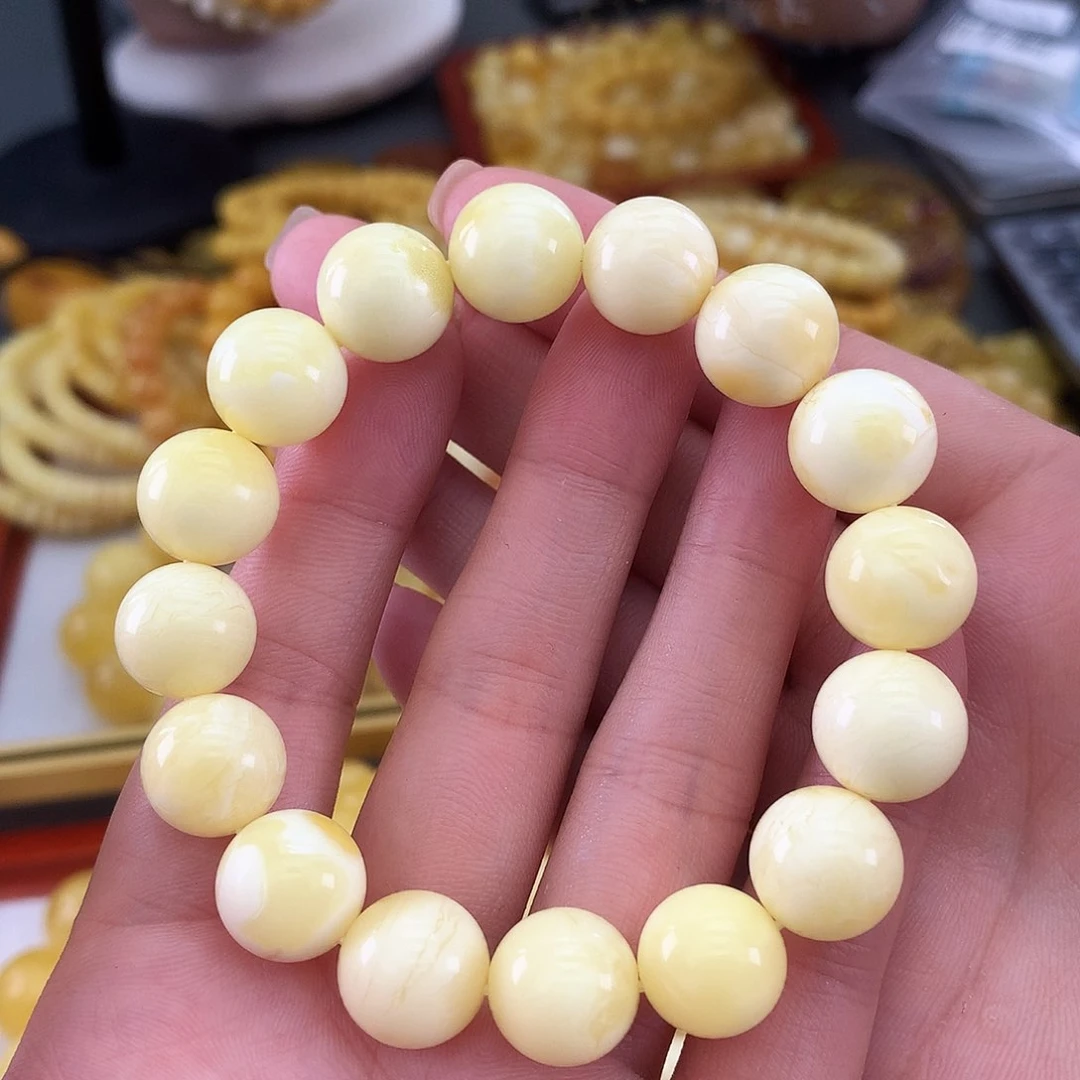 未镶嵌琥珀裸石白蜡12