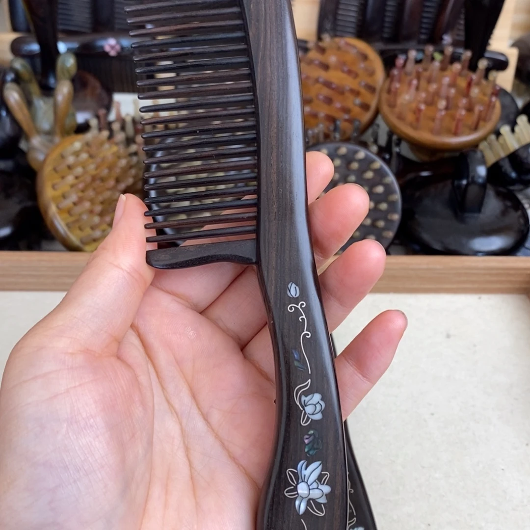 紫光檀按摩梳子按摩