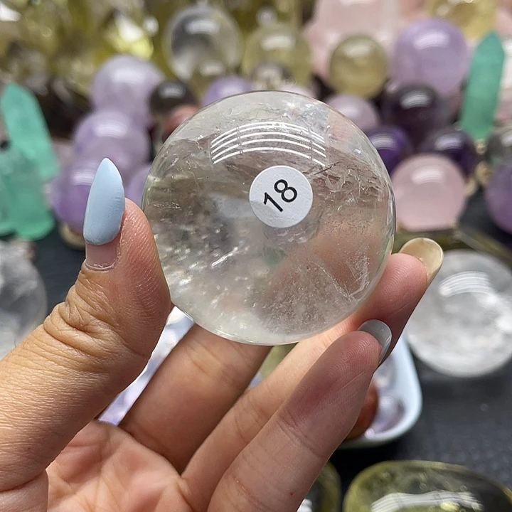 3***3水晶珠宝半成品未镶嵌18幽灵水晶球