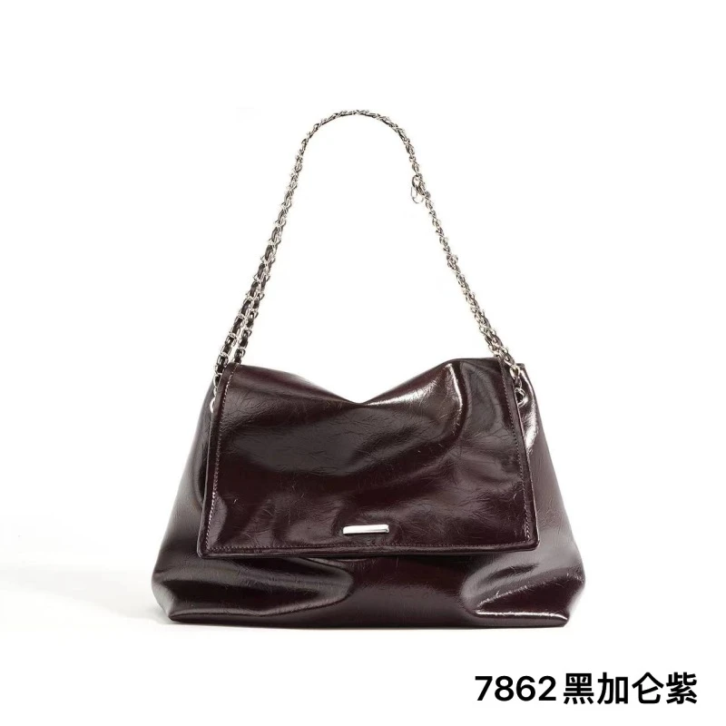 【TT Studio】SLBL-7682-黑加仑紫 RAIN.CUN简约轻奢女包