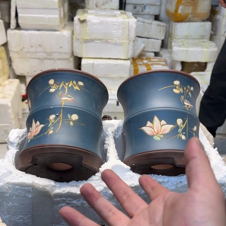 紫砂花盆口径15厘米高度18