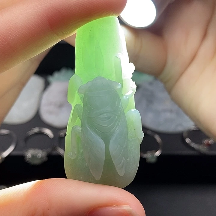 翡翠未镶嵌颈饰翡翠首饰