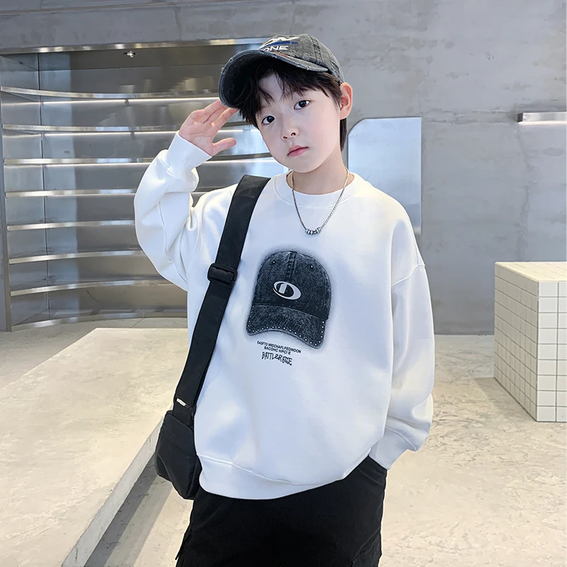 男童卫衣春秋款洋气6-12岁中大童打底衫休闲韩版儿童男孩秋装上衣