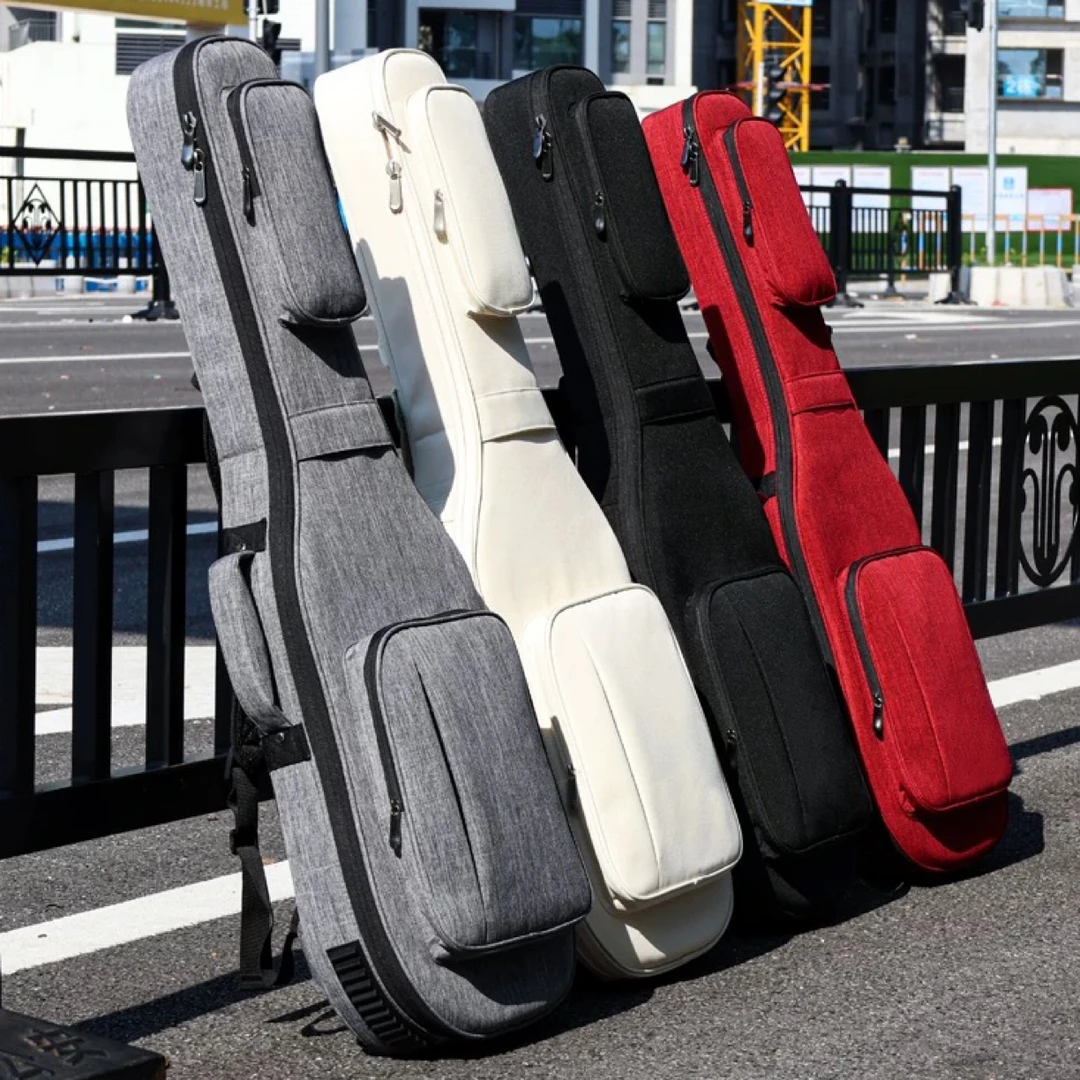 加厚加绒双肩电吉他琴包防水防潮轻便39寸电吉他袋防撞抗压可托运