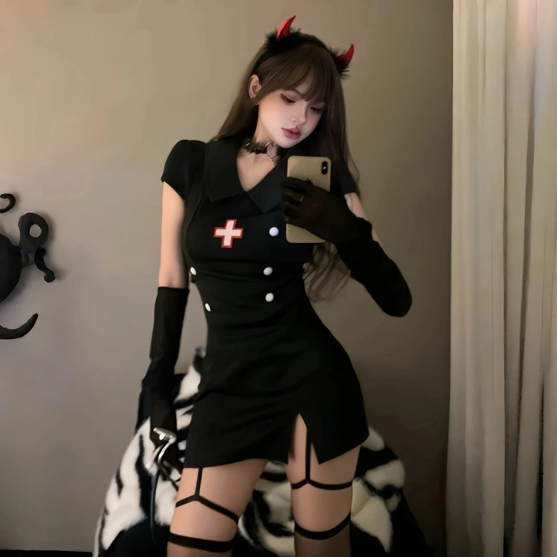 性感成人趣味服装情趣制服个性高级感女套装护士角色扮演约会战袍