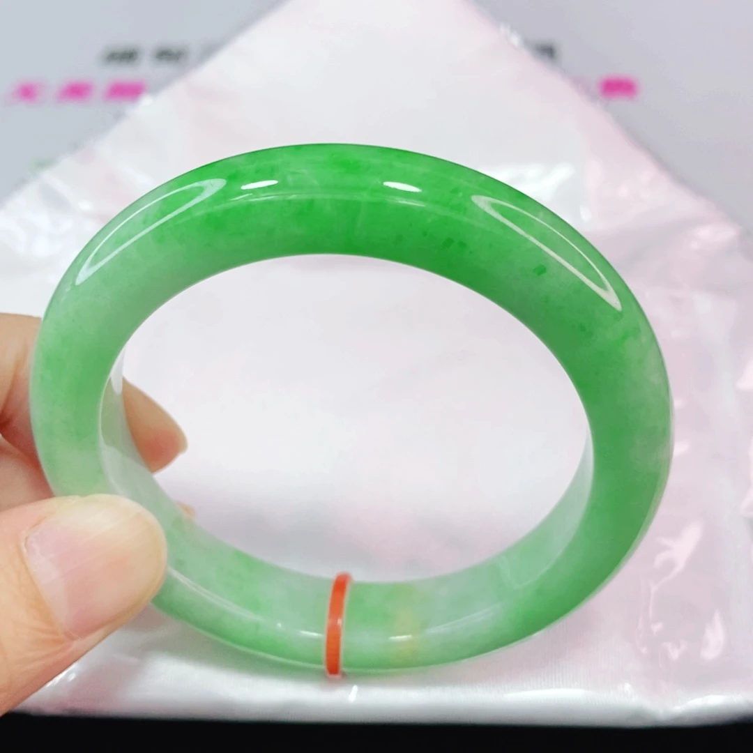 未镶嵌手镯翡翠53.6圈口正圈-力推