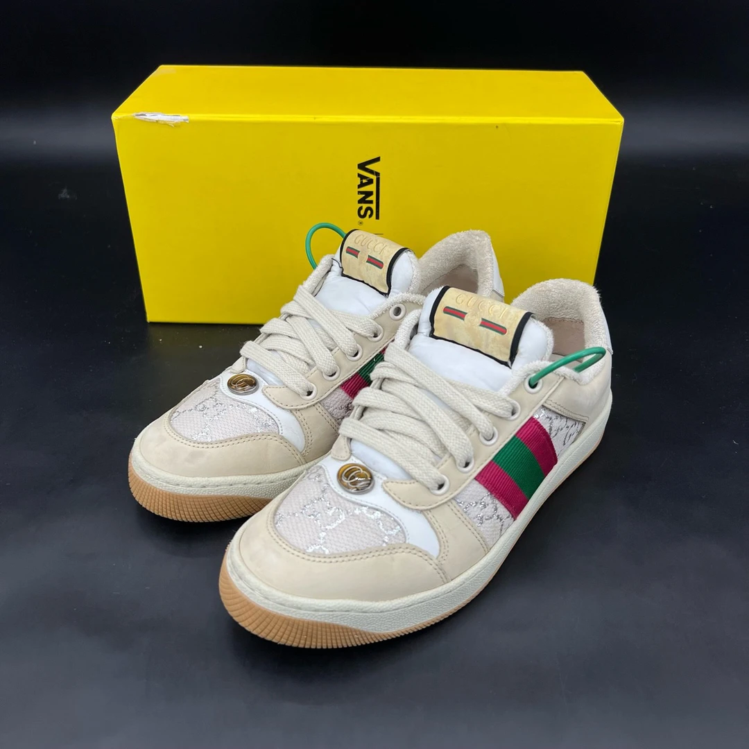 95新 GUCCI/古驰 gucci 脏脏鞋 米粉 码数 36.5 原盒